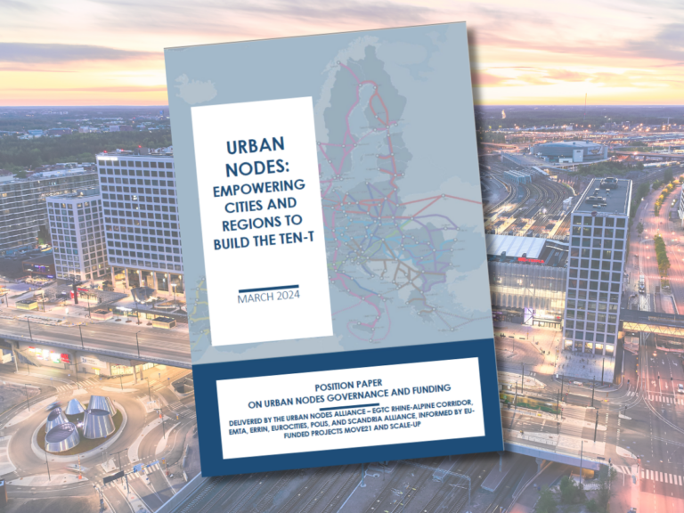 Cover page of the position paper "Urban Nodes: Empowering Cities and Regions to Build the TEN-T"