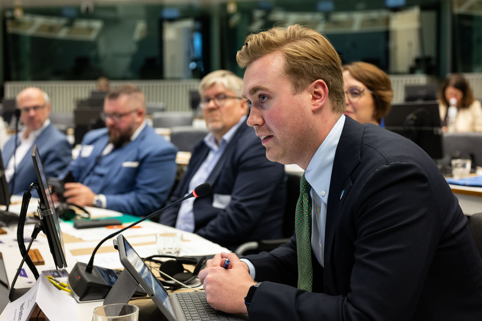 Håkon Snortheim, County Councillor for Transport of Akershus County, during the General Assembly meeting